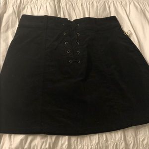 NWT Velvet lace up skirt